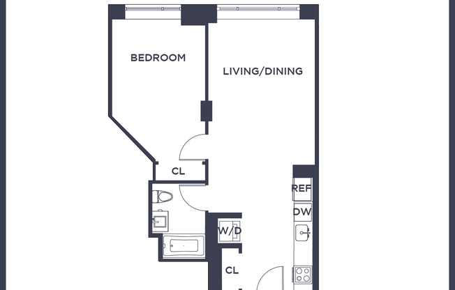 1 bed, 1 bath, $4,350, Unit 205
