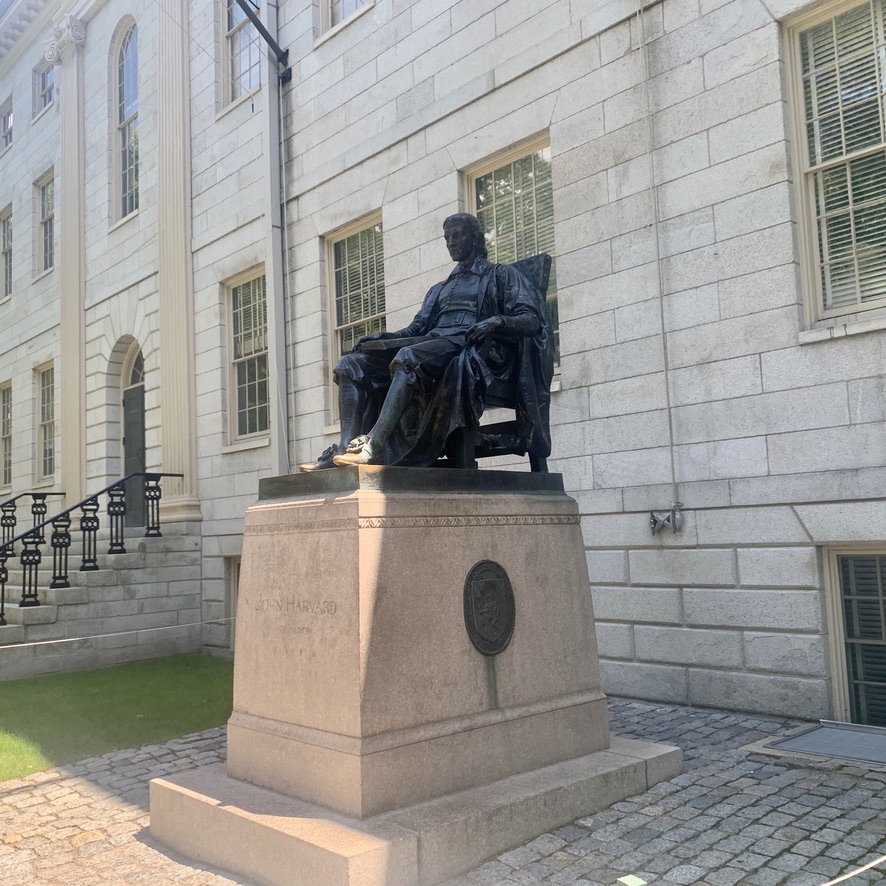 John Harvard Statue in Harvard Yard 