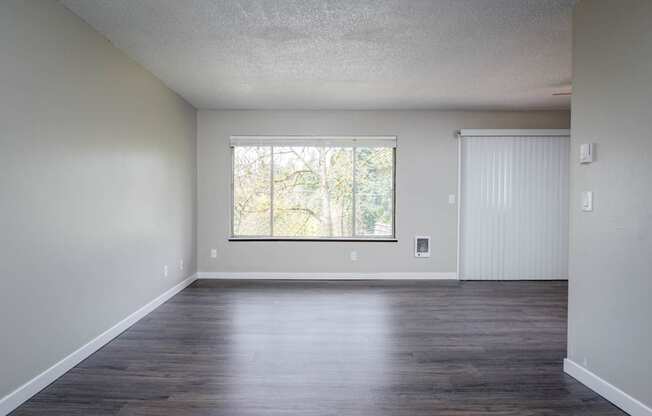 Vantage at Hillsdale | #36 Spacious Living Room, Plank Style Flooring and Light Filled Window