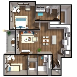 2 beds, 2 baths, 1,175 sqft, $1,650