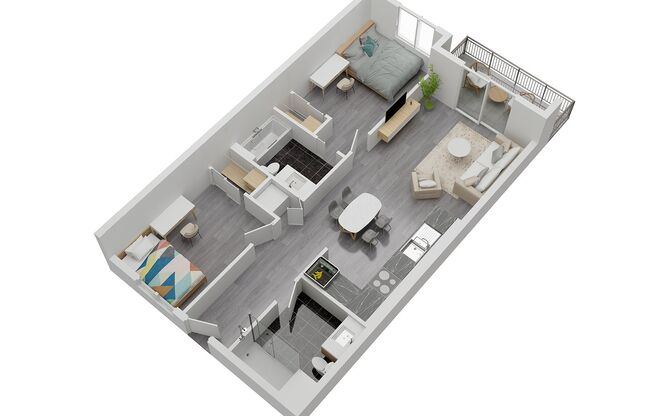 2 beds, 2 baths, 811 sqft, $1,475