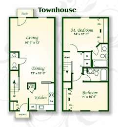 2 beds, 2.5 baths, 1,154 sqft, $1,624