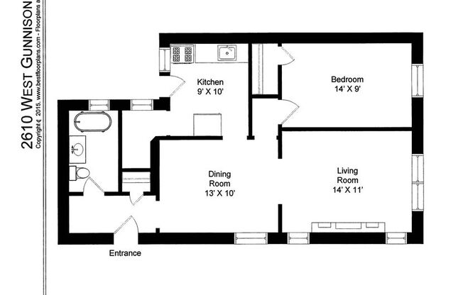 1 bed, 1 bath, 805 sqft, $1,650, Unit 2610G-2F