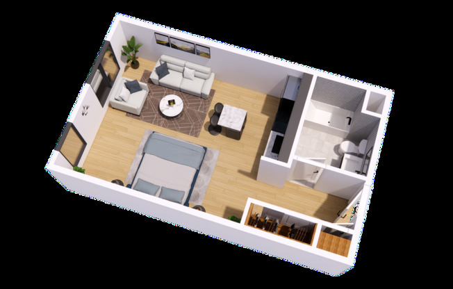 Studio, 1 bath, 456 sqft, $1,661.54, Unit 311