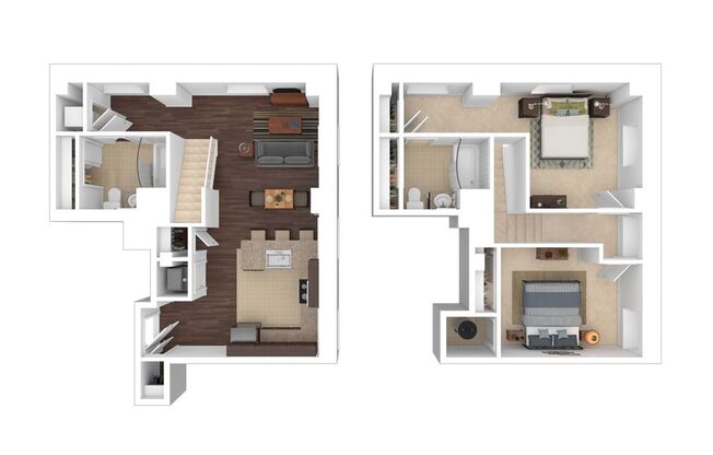 2 beds, 2 baths, 923 sqft, $3,345, Unit H-820