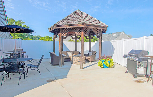 Gazebo at apartment complex