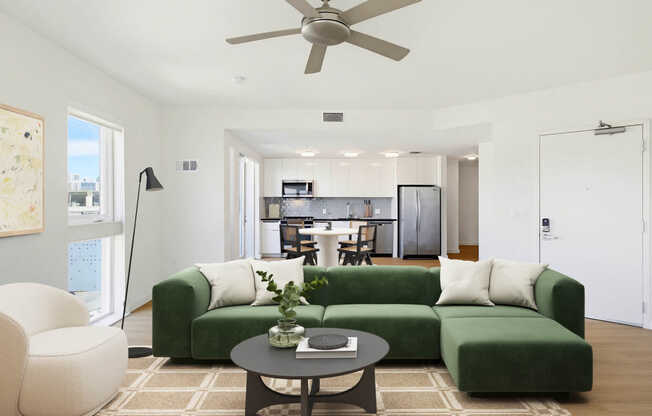 Living Room with Hard Surface Flooring