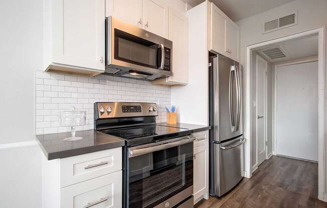 Fridge In Kitchen at Los Robles Apartments, Pasadena, CA