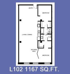 2 beds, 1 bath, 1,061 sqft, $1,425