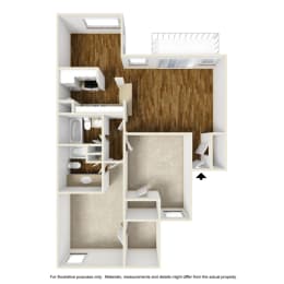 2 beds, 2 baths, 1,060 sqft, $1,328