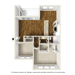 2 beds, 1 bath, 1,050 sqft, $1,476