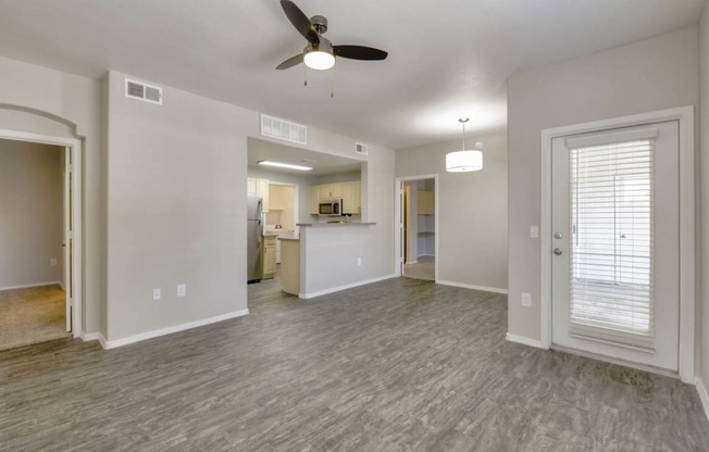 Living Area with Ceiling Fan at Sweetwater At Metro North, Arizona, 85029