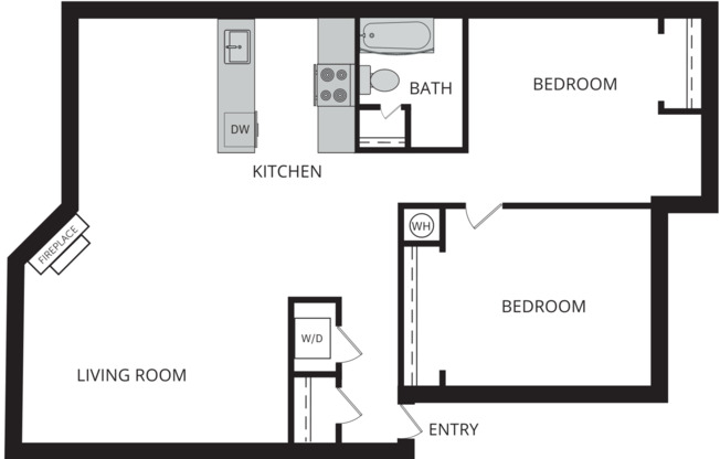 2 beds, 1 bath, 950 sqft, $1,769