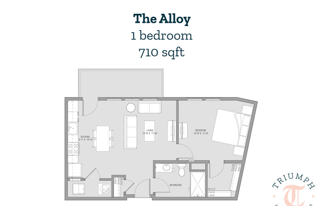 1 bed, 1 bath, 709 sqft, $1,199, Unit 354
