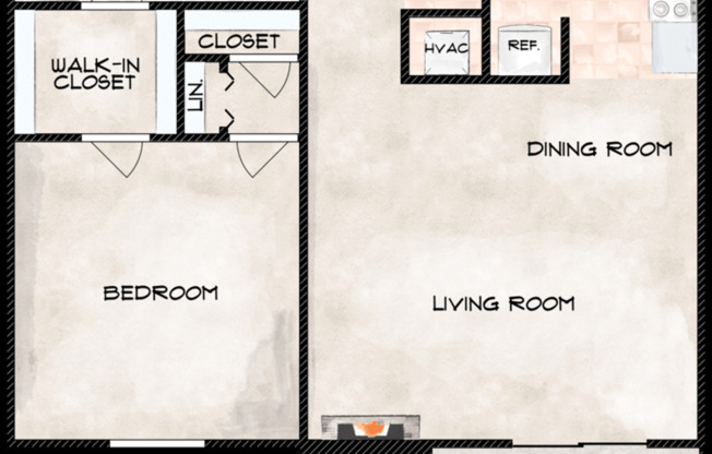 1 bed, 1 bath, 690 sqft, $1,100, Unit 3605 07
