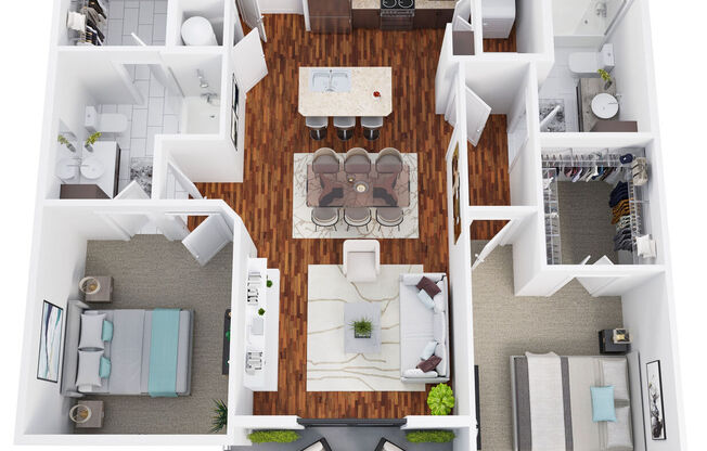 2 beds, 2 baths, 1,145 sqft, $1,665