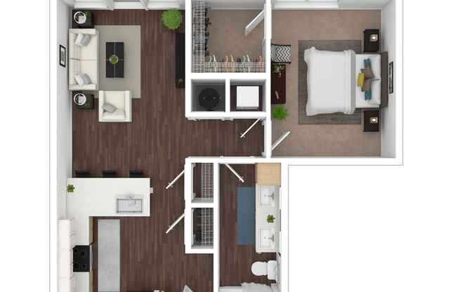 1 bed, 1 bath, 734 sqft, $1,490