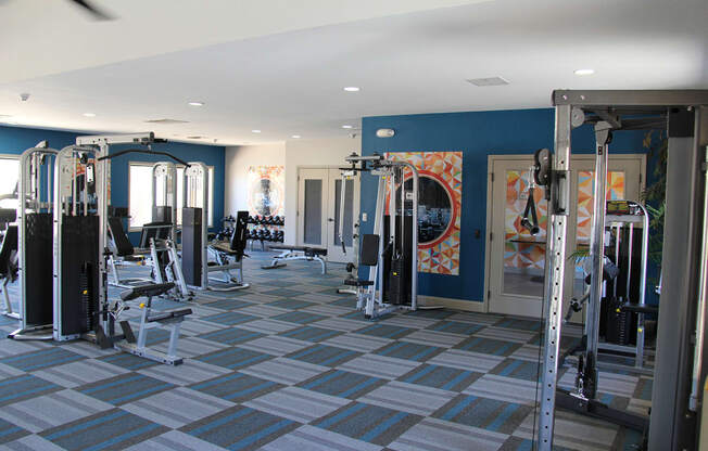 Weight room at Village at Iron Blossom, 690 East Patriot Blvd., Reno