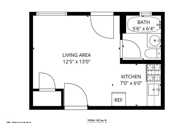 Studio, 1 bath, 200 sqft, $1,250, Unit 1456-204