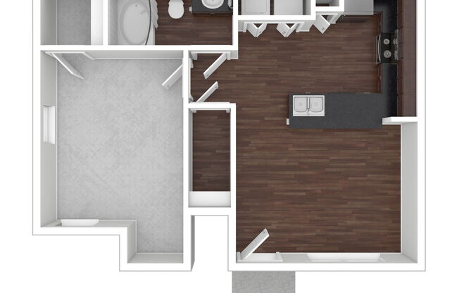 1 bed, 1 bath, 661 sqft, $1,075