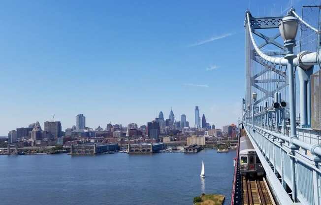 View of the Benjamin Franklin Bridge from The View at Old City, Philadelphia