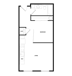 1 bed, 1 bath, 502 sqft, $1,639