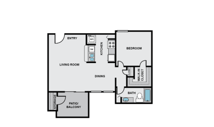 1 bed, 1 bath, 686 sqft, $1,117