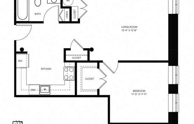 1 bed, 1 bath, 789 sqft, $1,207