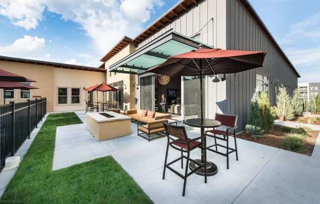 Patio at 8000 Uptown Apartments in Broomfield, CO