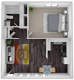 1 bed, 1 bath, 468 sqft, $1,020