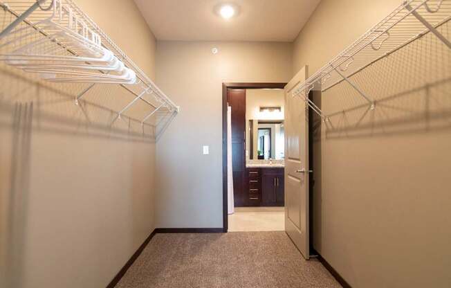 Large walk-in closets included at 360 at Jordan West best new apartments West Des Moines IA 50266