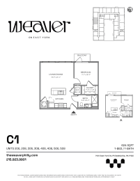 1 bed, 1 bath, 624 sqft, $1,645