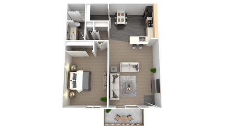 1 bed, 1 bath, 788 sqft, $1,355
