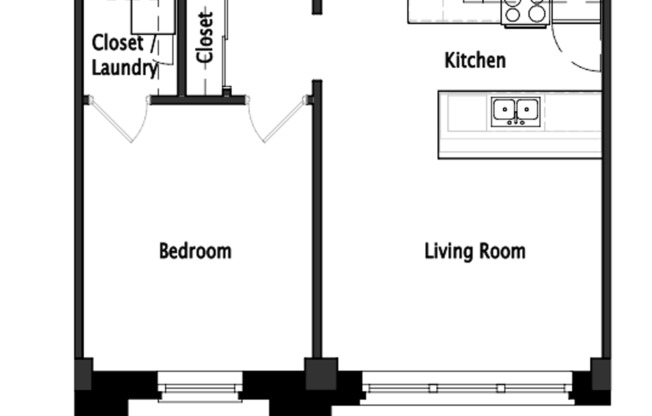 1 bed, 1 bath, 730 sqft, $1,808, Unit 100-405