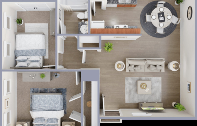 2 beds, 1 bath, 780 sqft, $1,379