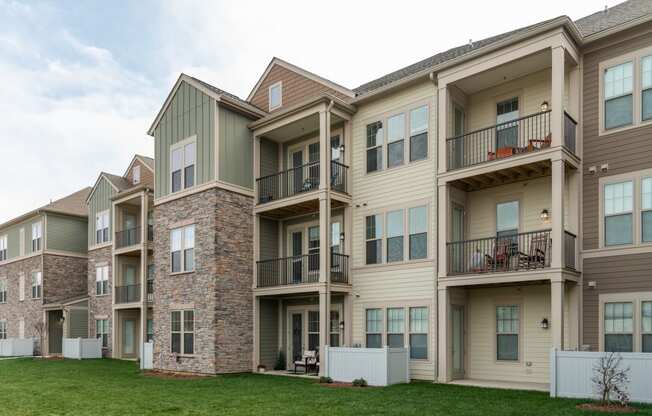 an exterior view of an apartment complex at The Whitworth, Virginia