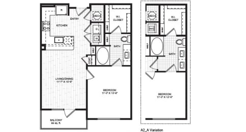 1 bed, 1 bath, 721 sqft, $1,714