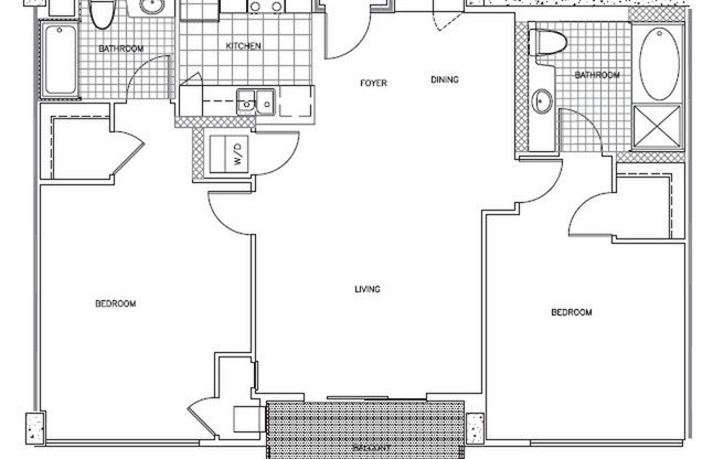 2 beds, 2 baths, 1,268 sqft, $3,481