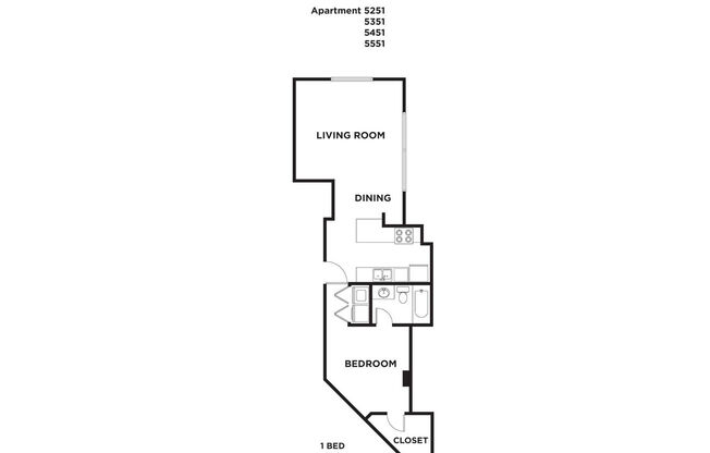 1 bed, 1 bath, 640 sqft, $1,720