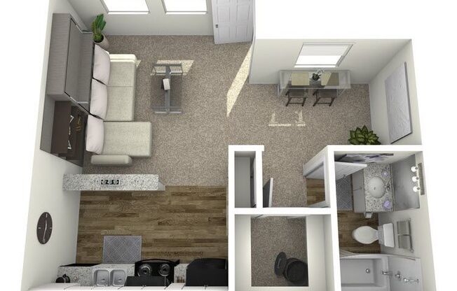Studio, 1 bath, 425 sqft, $604