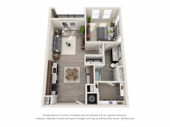 1 bed, 1 bath, 810 sqft, $1,450