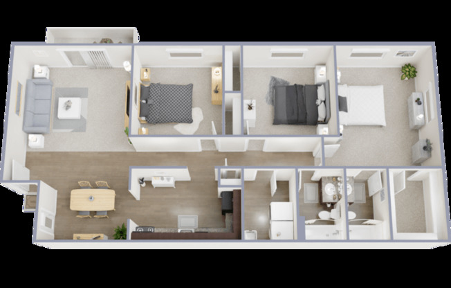 3 beds, 2 baths, 1,400 sqft, $1,625