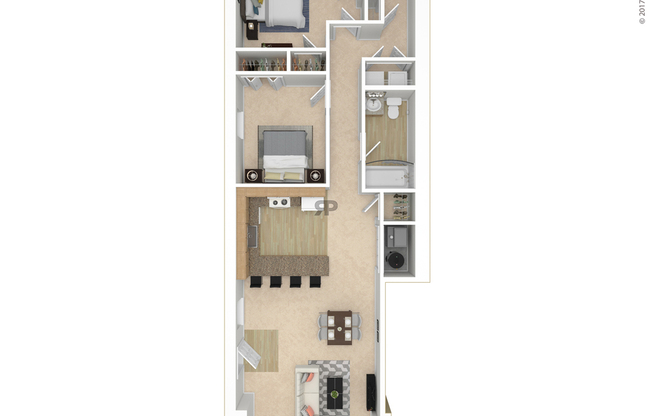 2 beds, 1 bath, 859 sqft, $1,426