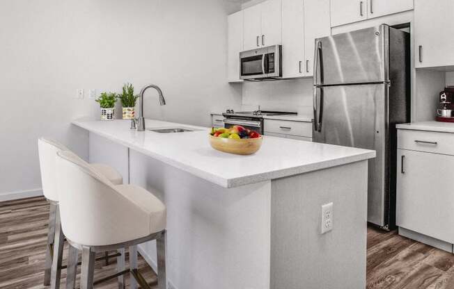 Gourmet Kitchen With Island at Echo Pond Luxury Apartments, Moriches, NY, 11955