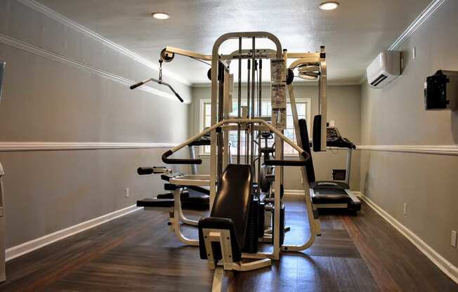 Fitness center with weight machine available to all residents