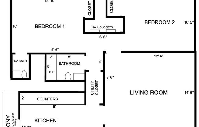 2 beds, 1.5 baths, 900 sqft, $1,275, Unit 710-5