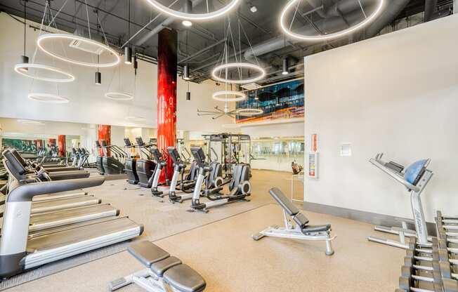 State of the art fitness center at Dublin Station by Windsor