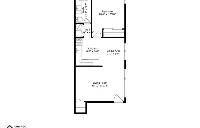 1 bed, 1 bath, 680 sqft, $1,285