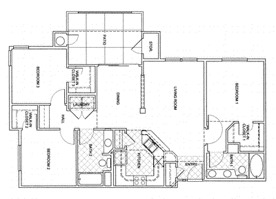 3 beds, 2 baths, 1,224 sqft, $3,152, Unit 12206