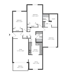 3 beds, 2 baths, 1,376 sqft, $2,460